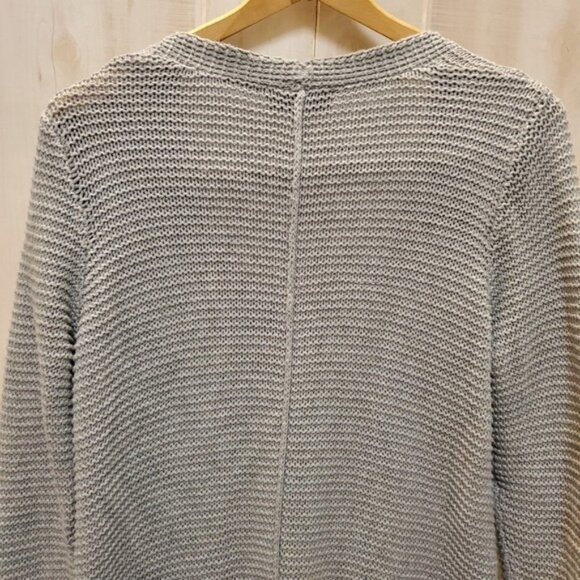 Long Button Front Cardigan Kenneth Cole w/ Pockets! Size L 100% Cotton - Picture 4 of 15